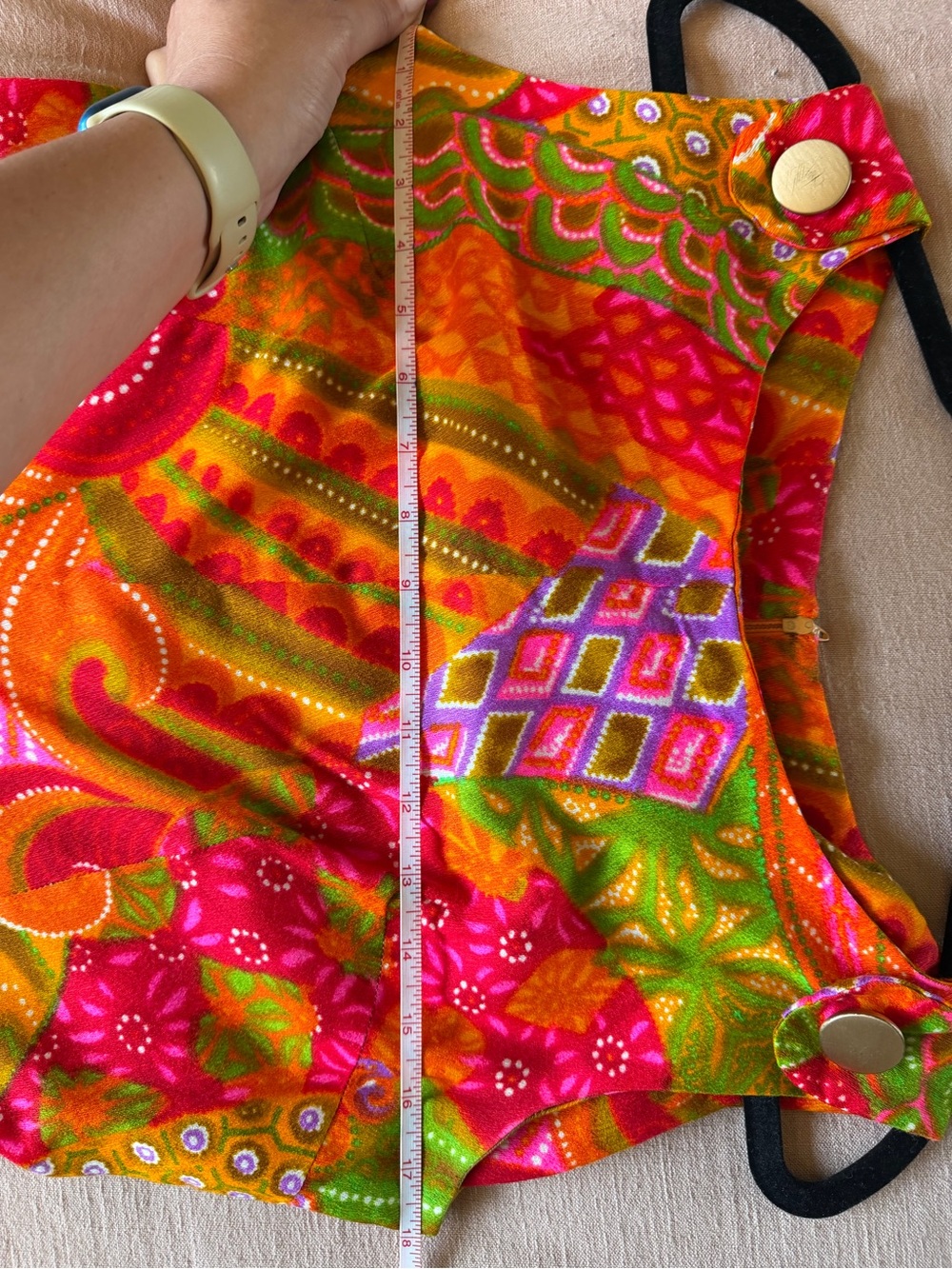Vintage 1970s Psychedelic Print Wide Leg Jumpsuit - Picture 14 of 15